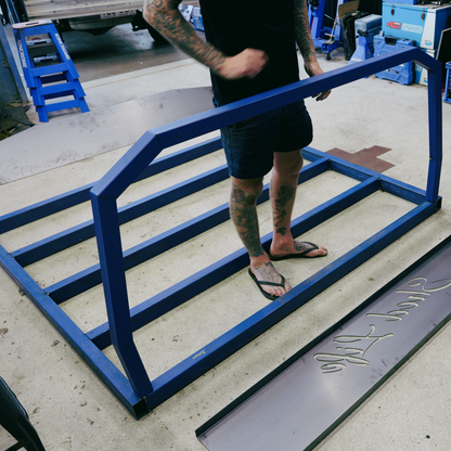 DIY Flat-Pack Steel Tray Kit — Nissan Patrol GU (Single Cab)