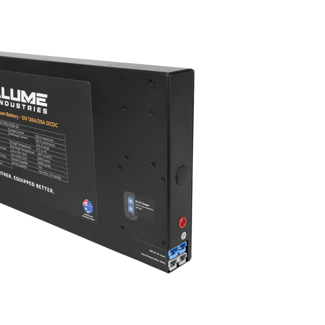 Teralume XGO™ 110AH Slimline Lithium Battery - 12v 120A / 20A DCDC