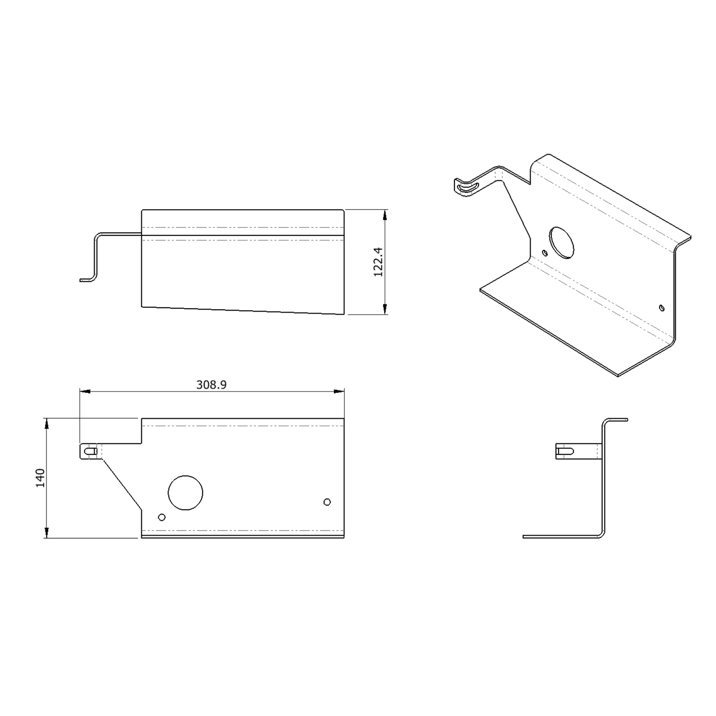 Rear Bar & Tail Light Brackets – DIY Tray Kit Component (Nissan Patrol GU)
