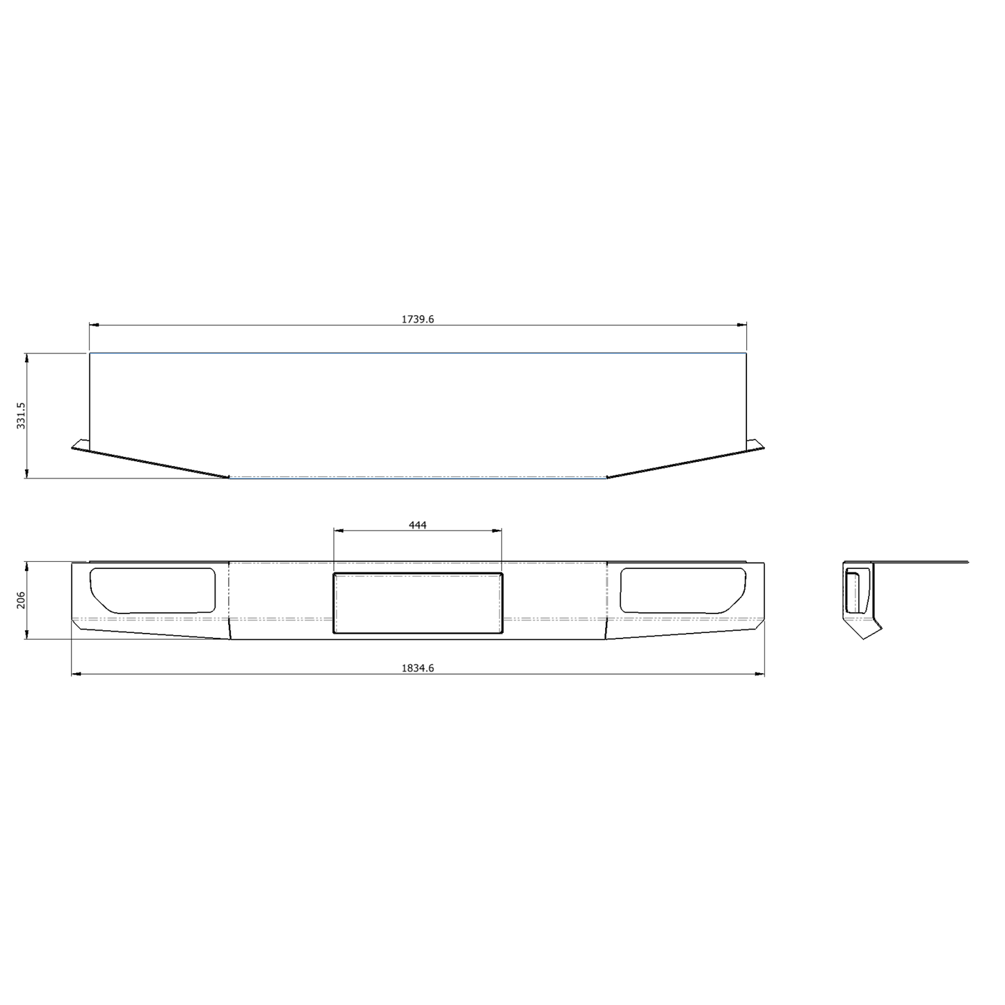 Rear Bar & Tail Light Brackets – DIY Tray Kit Component (Nissan Patrol GU)